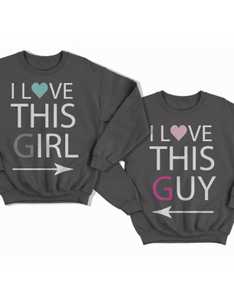 Парные свитшоты для влюбленных "I LOVE THIS GIRL/GUY" ("Я люблю эту\этого девчонку\парня") Парные свитшоты для влюбленных "I LOVE THIS GIRL/GUY" ("Я люблю эту\этого девчонку\парня")